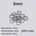 30-200Pcs 3-25mm Stainless Steel Split Ring Open Single Loops Jump Rings Connectors for DIY Jewelry Making Findings Accessories