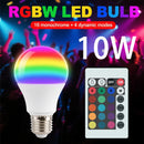 16 Colors RGBW Bulb LED Multicolor Bulb E27 Base 220V Household Lighting Dimmable 24 Key Remote Control Atmosphere Neon Light