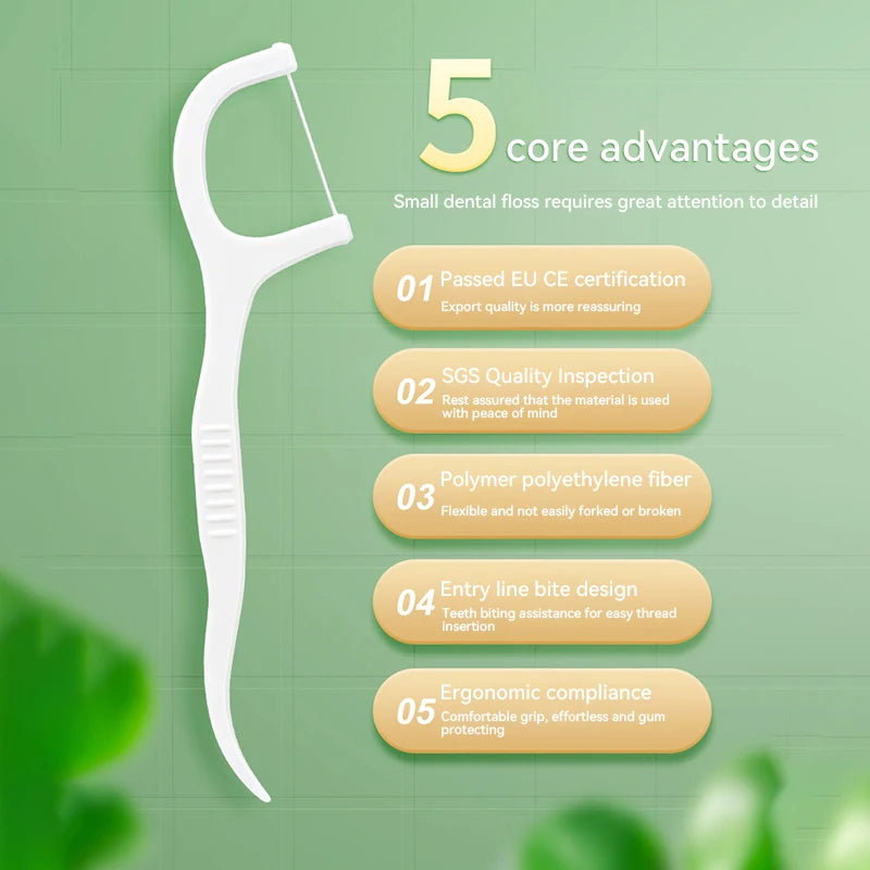 1/2/3/5/10 Box Portable Disposable Dental Floss Plastic Toothpick High-tension Dental Floss Stick Dental Floss Box ﻿Oral Care