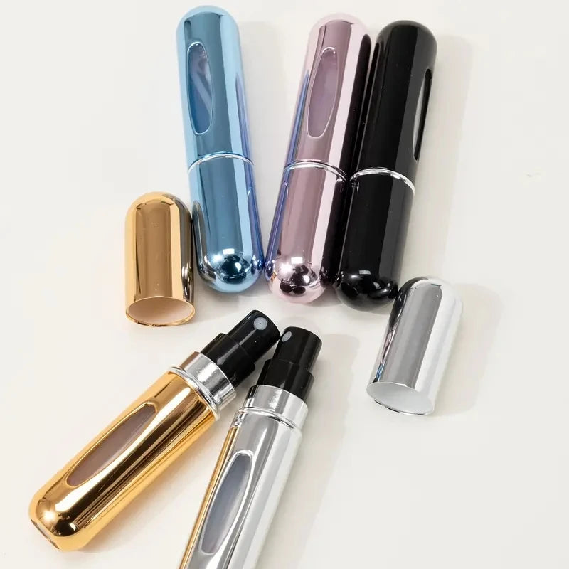 Portable Mini Travel High-end Perfume Bottle Base Refill Bottle Straight Charging Small Sample Perfume Aluminum Material