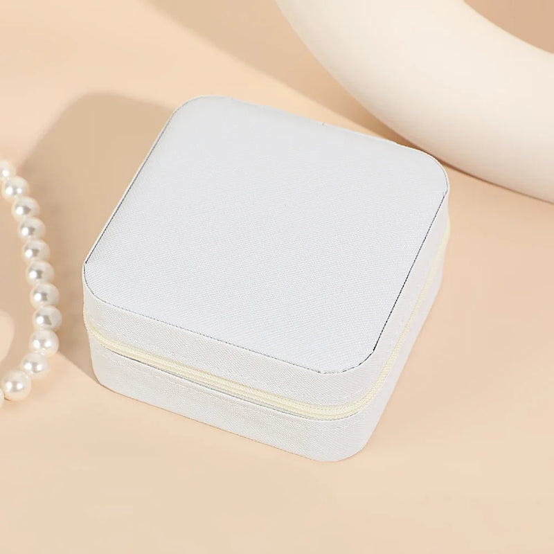 Square Mini Ring Box Portable Stud Earrings Jewelry Storage Multifunctional Storage Box Jewelry Organizer 쥬얼리박스