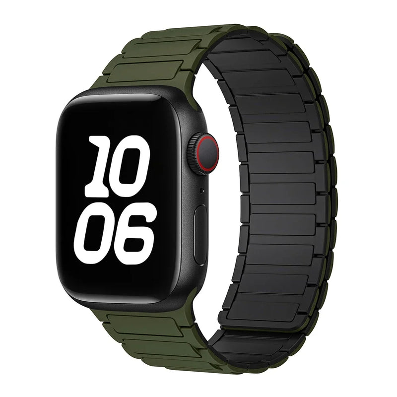 Silicone Strap for Apple Watch 46mm 42mm 49mm 44mm 40mm 45mm 41mm Magnetic Band for IWatch Ultra 2 Series 10 9 8 7 6 SE 5 4 3