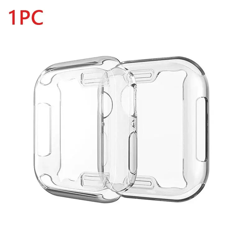 TPU Screen Protector Case for Apple Watch Series 9 8 7 SE 6 5 4 3 Bumper Cover Accessories for Iwatch 45mm 41mm 44mm 40mm 42mm