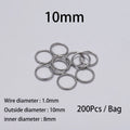 30-200Pcs 3-25mm Stainless Steel Split Ring Open Single Loops Jump Rings Connectors for DIY Jewelry Making Findings Accessories