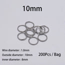 30-200Pcs 3-25mm Stainless Steel Split Ring Open Single Loops Jump Rings Connectors for DIY Jewelry Making Findings Accessories