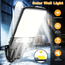 LED Wall Street Lamp 108 LED Solar Lights Outdoor With 3 Mode Waterproof Motion Sensor Security Lighting for Garden Patio Path