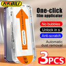 NNBILI 3Pcs Oleophobic Coating Dust Free Easy Installation Screen Protector For iPhone 14 11 13 12 15 16 17 Pro Max 17Air Glass