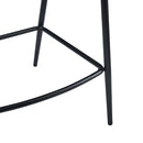 26'' Counter Stools Set of 2, Pu Upholstered Counter Stools with iron Frame, Backrest, Footrest, Arm counter stools for Home Bar, Kitchen Counter, Brown