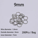 30-200Pcs 3-25mm Stainless Steel Split Ring Open Single Loops Jump Rings Connectors for DIY Jewelry Making Findings Accessories
