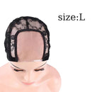 1PC Black 4x4 Inch U-Part HD Lace Wig Cap with Adjustable Strap for DIY Wig Making Hairnet Weaving Cap