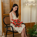 Hand Rose Blanket Into Bouquet Blanket Knitted Shawl