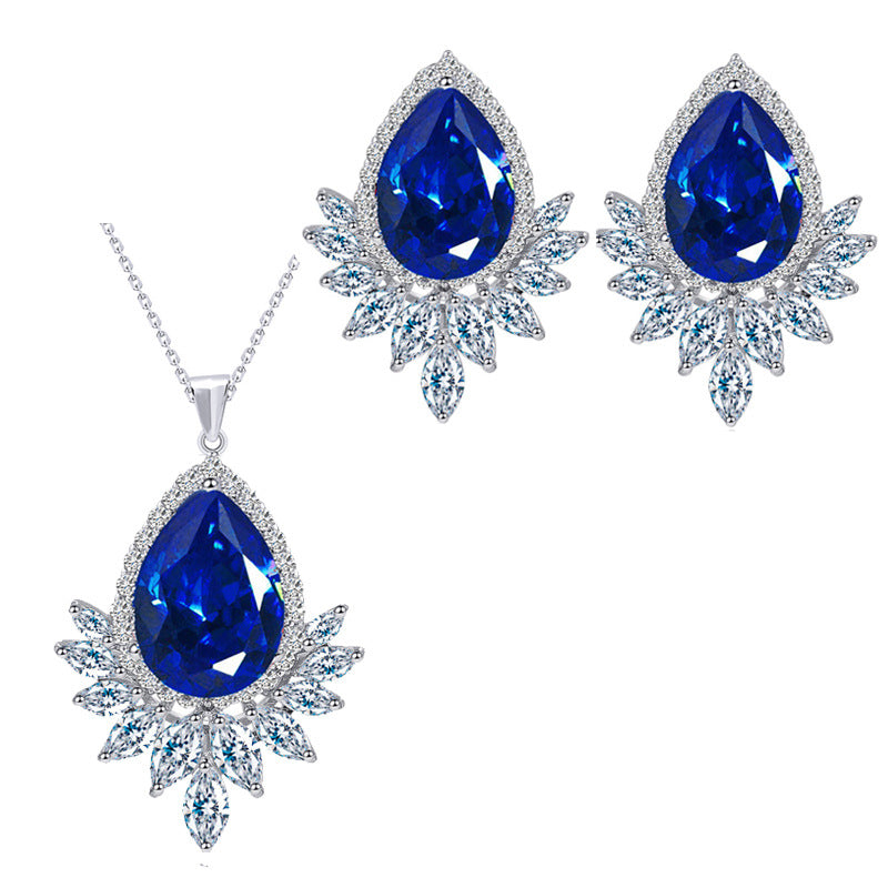 Zircon Necklace Set Chain Jewelry Set