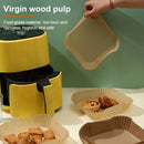 100Pcs Air Fryer Paper Oil Proof Isolation Paper Tray Disposable Non Stick Baking Pad Convenient And Durable Air Fryer Square