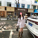 French Romantic Style Off-shoulder Ruffle Dress For Women