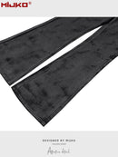 Men&#039;s High Street Wide-leg Black Trousers Men&#039;s And Women&#039;s Same Neutral Hand-brushed Glitter Skinny Jeans