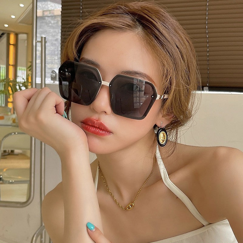 Korean-style Irregular Box Sunglasses Women&