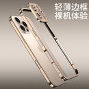 Applicable To Apple 16 Metal Aluminum Alloy Single-frame Mobile Phone Case Anti-fall IP15promax Seahorse Buckle Hardware Lens