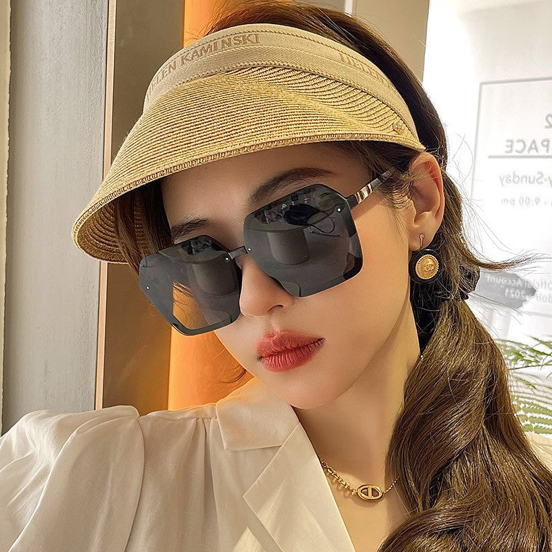 Korean-style Irregular Box Sunglasses Women&
