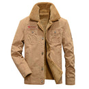 Velvet Thickened Washed Cotton Military Lapel Jacket Cotton Clothing Jacket