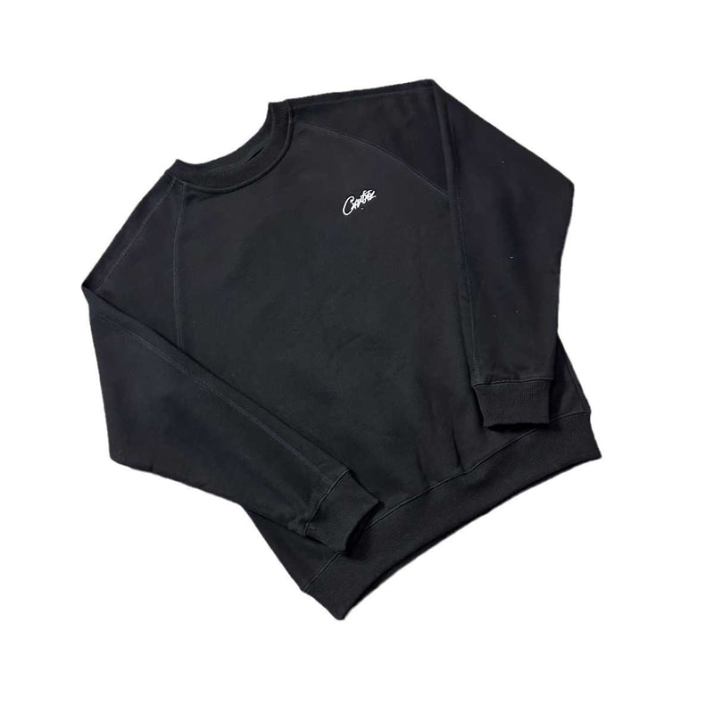 Visible Stitching, Crew Neck Sweatshirt, Long Sleeve, Hip-Hop Pullover, Autumn And Winter Top, Trendy