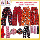 Cotton Velvet Loose Pajamas Hello Kitty Spider-Man Pajamas L