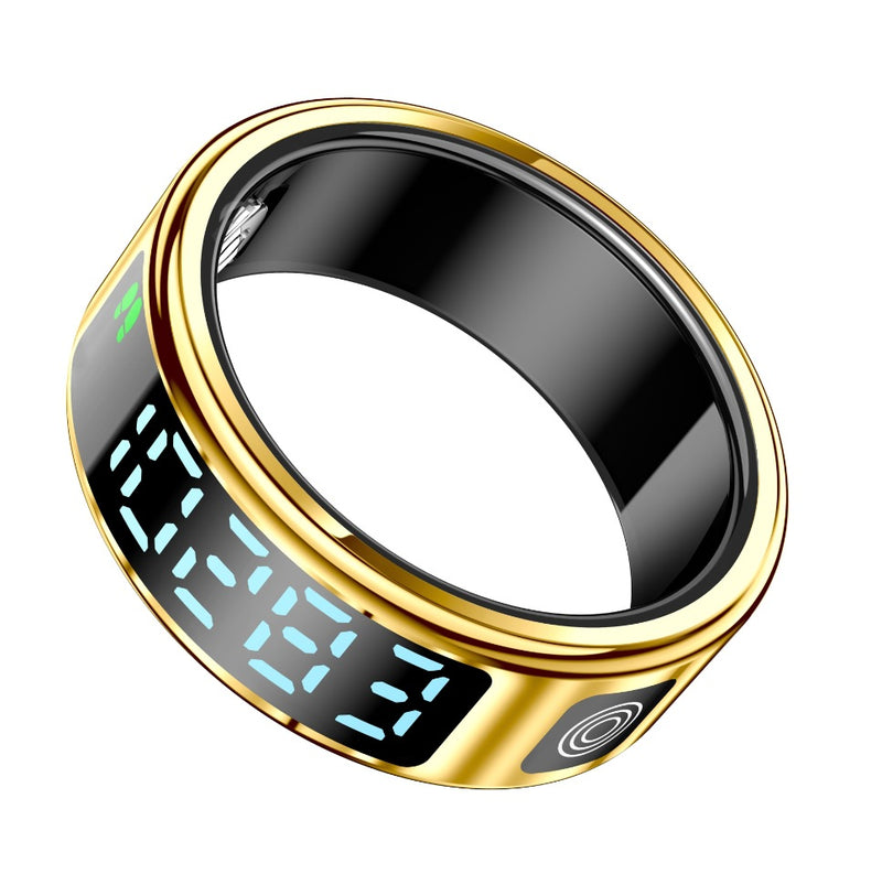 SR08 Smart Ring With Display Touch Charging Stand Page Turning Photo Smart Ring Heart Rate Blood Oxygen Sleep