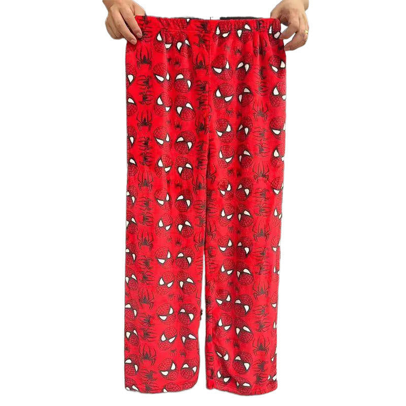 Cotton Velvet Loose Pajamas Hello Kitty Spider-Man Pajamas L