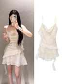 2025 European And American Style Spring And Summer New Women&#039;s Clothing Laminated Decorative Sequin Suspender Dress Women&#039;s Foreign Trade Wholesale