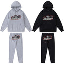 Cutton Embroidered Hooded Fleece-lined Sweatshirt Spring Men And Women Loose Suit