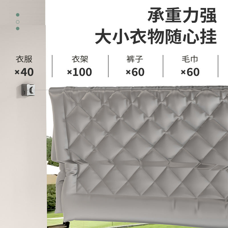 Invisible Clothesline Shrink Clothes Drying Artifact Indoor Punch-free Bathroom Retractable Balcony Steel Wire Rope Rack