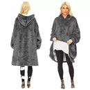 Extra Long Lazy Blanket, Warm And Cold Clothing, Hooded TV Blanket, Flannel Sherpa, Lazy Couple Pullover Pajamas