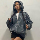 European And American Street Clothing Hoodie Zipper Sweatshirt A Figure To Make Gothic Jacket Jacket Coat Stars