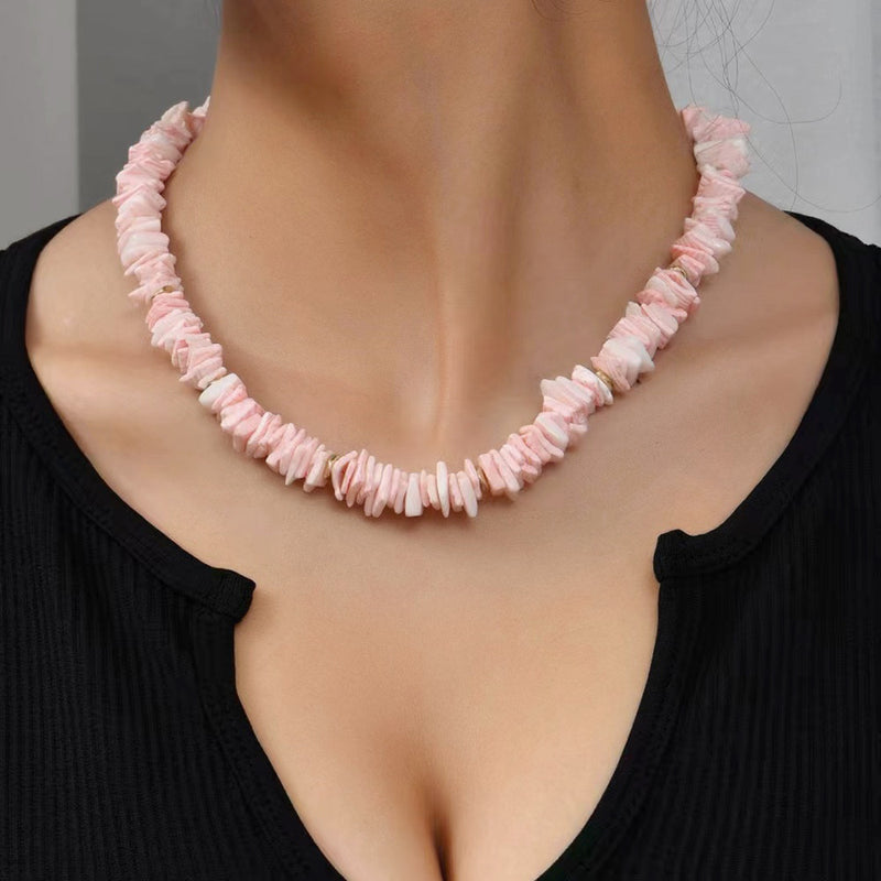 Shell Necklace Handmade Natural Broken Shell Hawaiian Clavicle Chain Irregular Shell Bracelet