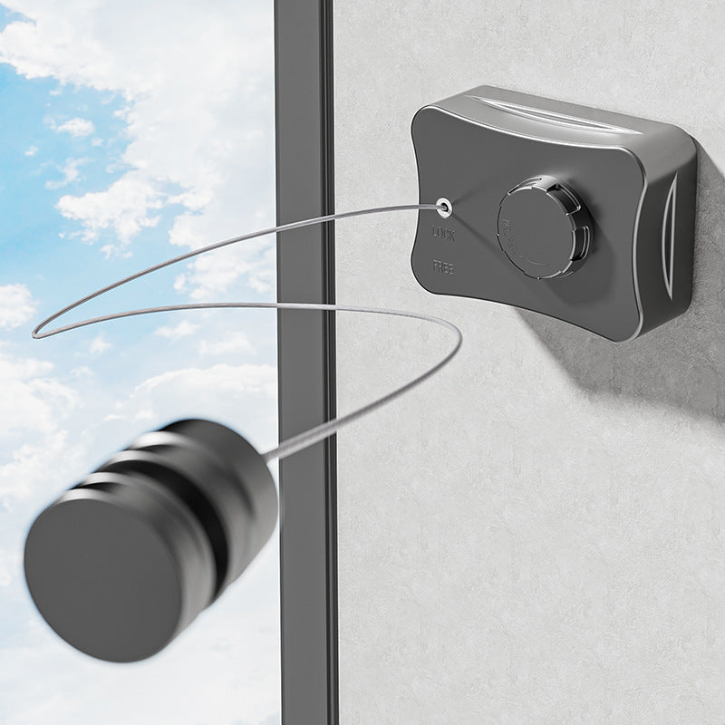 Invisible Clothesline Shrink Clothes Drying Artifact Indoor Punch-free Bathroom Retractable Balcony Steel Wire Rope Rack