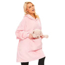 Extra Long Lazy Blanket, Warm And Cold Clothing, Hooded TV Blanket, Flannel Sherpa, Lazy Couple Pullover Pajamas
