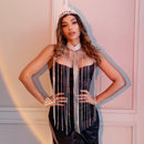 Body Chain Sexy Flash Diamond Tassel Necklace INS Style Body Jewelry