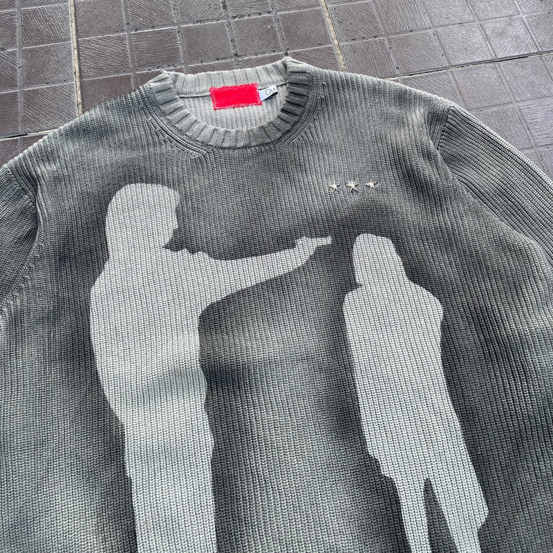 Autumn And Winter American New Style Round Neck Loose Retro Knitwear Men&#039;s And Women&#039;s Long-sleeved Sweaters