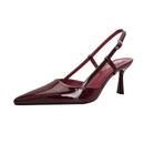 French High Heels Stiletto Heel 2025 New Plus Size Women&#039;s Shoes Toe Sandals Women&#039;s Summer Pointed Toe Empty Heel Shoes