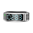 SR08 Smart Ring With Display Touch Charging Stand Page Turning Photo Smart Ring Heart Rate Blood Oxygen Sleep