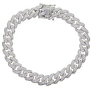 Hip-hop New 18mm Double-row Zircon Necklace European And American Style Hiphop Street Trend Men&