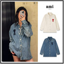 Cross-border Ami Denim Jacket 2025 New Love Weaving Casual Loose European Style Couple Short Cardigan Long Sleeves