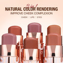 Smooth Blush Cream Repair Capacity Brighten Look Natural Nude Makeup Blush Stick