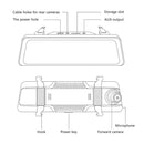 9.66-inch 1080p Rearview Mirror Streaming Media Driving Recorder Wireless Projection Screen Android AUTO Apple CARPLAY