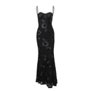 European And American Clothing 2025 Summer New Sexy Temperament Celebrity Style Slim Retro Printed Suspender Hip Dress