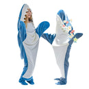New Shark Sleeping Bag Super Soft Flannel Shark Hoodie Killer Whale Loose One-piece Adult Camping Sleeping Bag