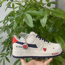 AF1 Air Force One Milan White Blue Low Couple White Shoes Casual Shoes