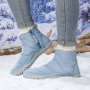 Outdoor Snow Boots Men&#039;s Non-slip Waterproof Fleece-lined Warm Five-finger Shoes Cotton-padded Shoes Women&#039;s Thick-soled Zipper Winter Boots