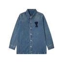 Cross-border Ami Denim Jacket 2025 New Love Weaving Casual Loose European Style Couple Short Cardigan Long Sleeves