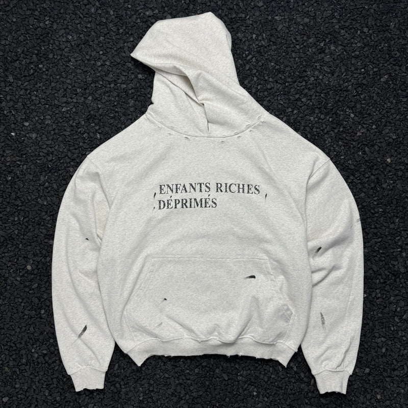 High Street Hooded Sweatshirts For Men And Women, Loose Couple Jackets, Embroidered Trendy Basic Popular Hip-hop Distressed Jackets