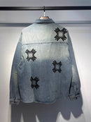 2025 Spring And Autumn New AMI Letter Logo Printed Pattern Denim Jeans Jacket For Men And Women, One Piece Batch